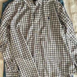 Ralph Lauren Blue and White Checkered Shirt